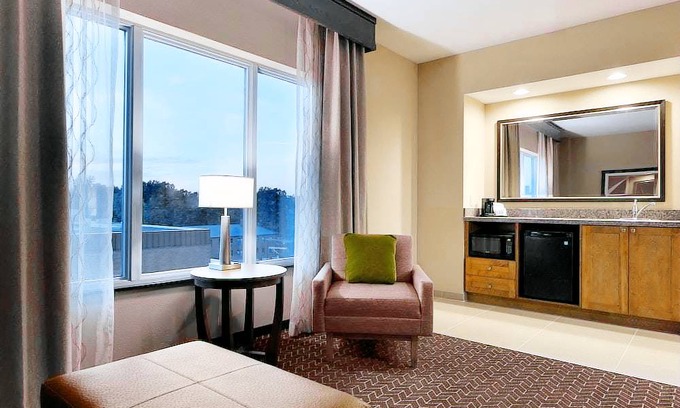 North Clayton Hotel | Hampton Inn and Suites Clayton/St Louis-Galleria Area 1 King Studio Suite