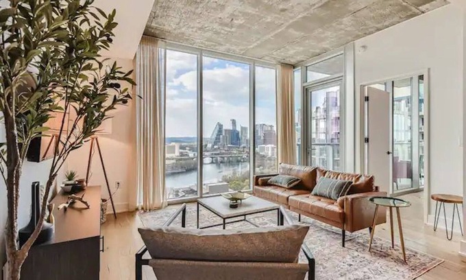 Downtown Austin Apartment | Heart of Austin 2BR: Pool, Gym, & Amazing Views!