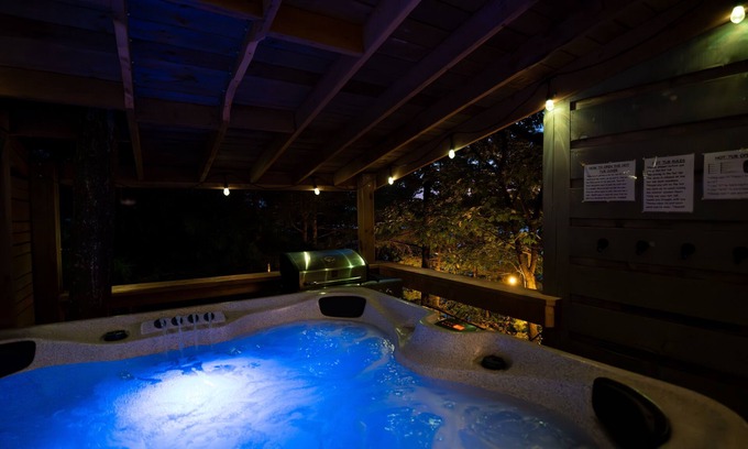 Seguin Cottage | Hemlock Hideaway Muskoka Waterfront: Beach Hot Tub Firepit Canoe Dock Games Rm