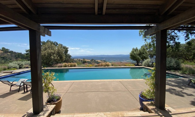 Geyserville House | Hilltop views, 30 private acres, expansive swimming pool