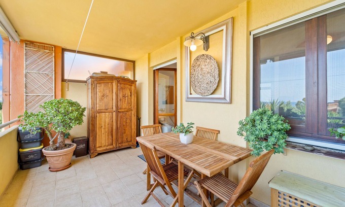 Su Forti House | Holiday Home "Panoramico sul Golfo di Cagliari" with Sea View, Garden & A/C