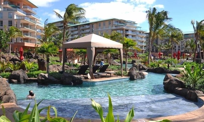 Honokowai Resort | Honua Kai Resort, partial Oceanview 1 Bedroom,1 bath, 8th floor H840