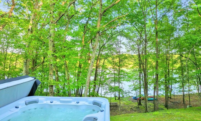 Pocono Mountain Lake House | Hot Tub, Views, Indoor Pool, Game Room, Fire Pit Fully Loaded, Dock
