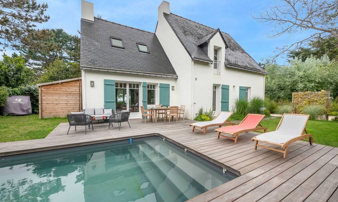 Piriac-sur-Mer Ski Chalet | House for 8 - Heated pool - 100m from the beach