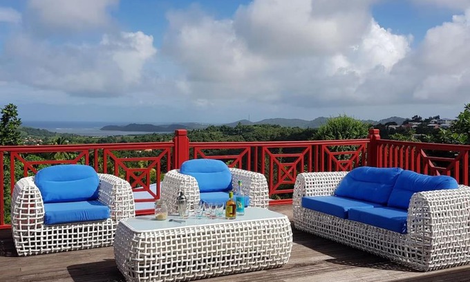 Tartane Villa | Idéal groupe : Villa 150m2 + piscine + vue mer