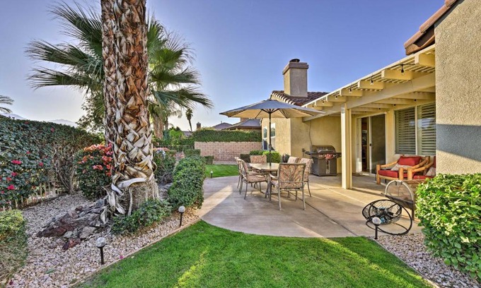 Indio House | Indian Palms Resort Home with Yard and Community Perks