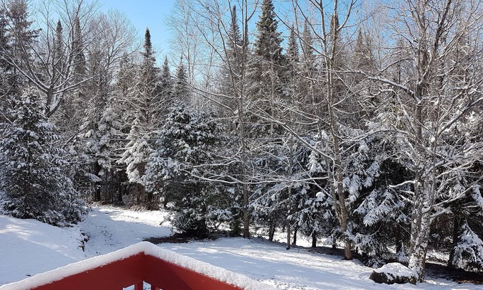 Entrelacs Ski Chalet | Intimate 4 season chalet in Lanaudière Quebec WIFI FIREPLACE terrain privé + lac