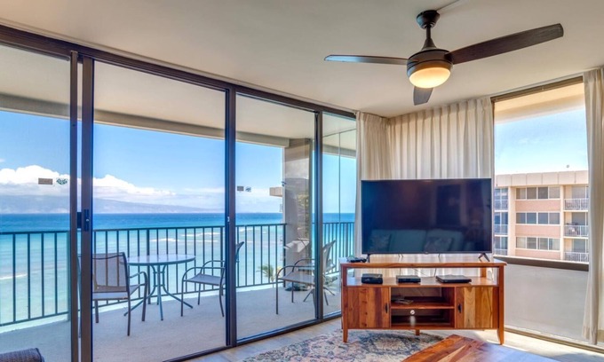 Kahana Apartment | K B M Resorts: Valley Isle Resort Vir-1204, 1 Bedroom, 12th Floor Oceanfront Views and Sunsets Every Night, Includes Rental Car!