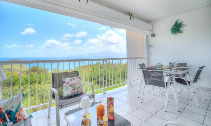 Trois-Ilets Apartment | L'Oiseau Bleu - Superbe vue mer