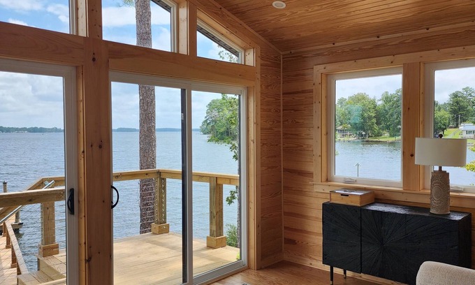 Leesville House | Lake Murray Modern Lakefront Retreat - Dock, Fireplace & Family-Friendly Luxury
