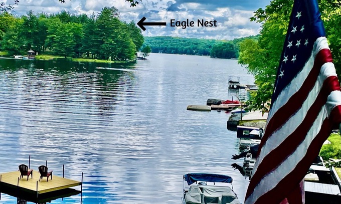 Hamlin Ski Chalet | Lakefront Cabin with Fantastic views & Private Dock, The Hideout!