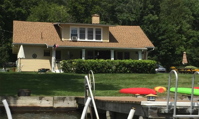 Cuba Cottage | Lakefront Cottage with Private Dock & Deck - Great for Fishing and Water Sports!