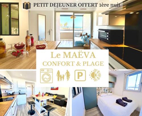 La Cote Radieuse Apartment | Le Maëva - T2- Front de mer- Clim - Parking - Wifi- SudSéjourConciergerie