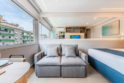 Embare Apartment | Lindo Studio com Vista para o Mar - Orla de Santos