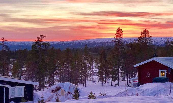 Stoten Resort | Log cabin in Sälen with three bedrooms, eight beds and beautiful view for rent