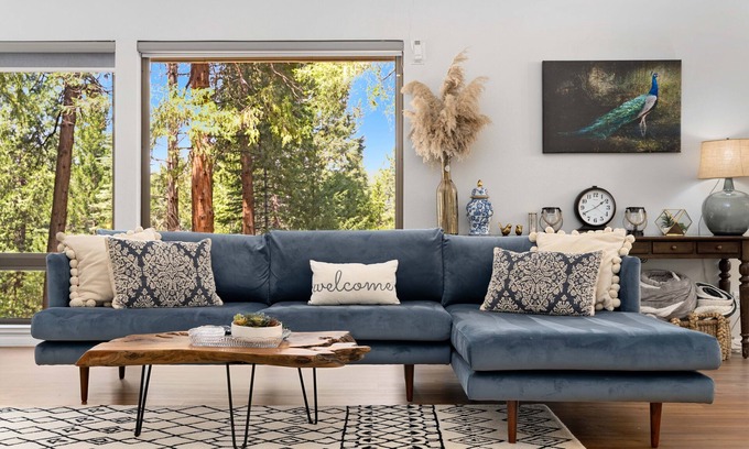 Nevada City Cabin | Lux Retreat with Sauna, Game Rm, BBQ Grill, Deck Dining, Fire pit, Close to Lake