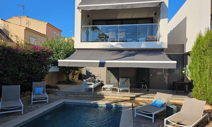 Cala Mandia House | Luxury chalet: private pool, close to the beach, W-Lan incl., quiet location, village within walking distance
