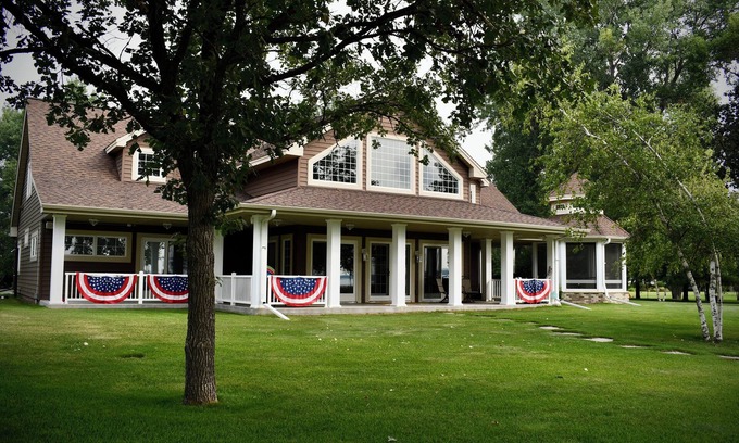 Otter Tail Township House | Luxury Lakefront Oasis: hot tub, Game Room & flat Private Beach!