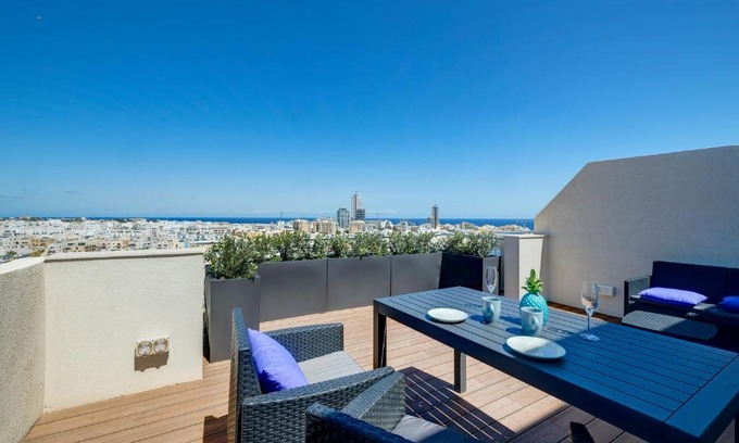 Tal-Ghoqod Apartment | Luxury Penthouse with Terrace and Views
