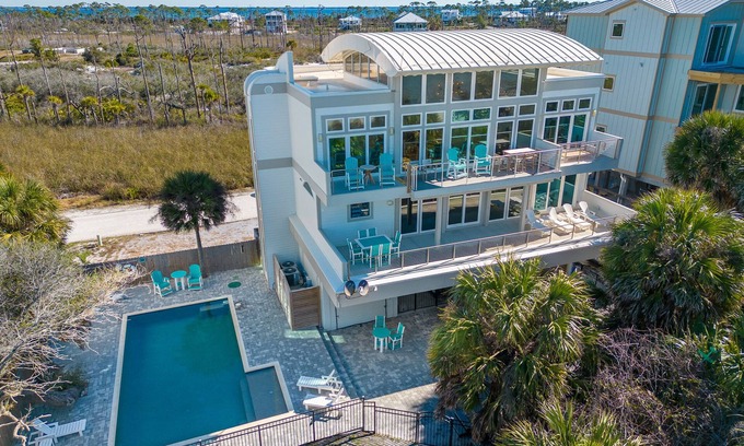 Port St. Joe House | Magnolia: 7 BR Beachfront Home - Pet Friendly, Priv. Pool, Sleeps 24!