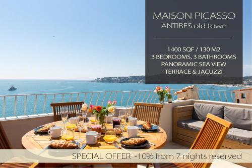 Antibes Old Town Villa | MAISON PICASSO - Jacuzzi, vue, terrasse for 6