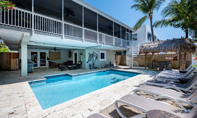 Indian Waterways House | Manatee Manor ~ 3 Bedroom Island Home on Plantation Key with Pool & Dockage