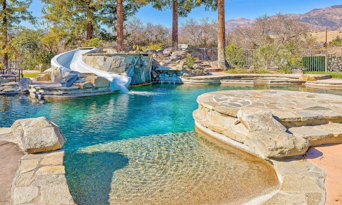 Ojai House | Mansion on 10-acre ranch with private resort-style pool, gym, & theater