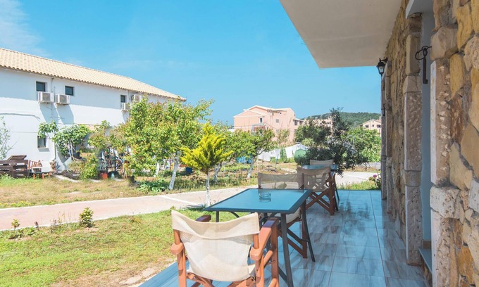 Arillas Apartment | 'Mirage Arillas Studio Type B11' with Sea View, Shared Pool & Wi-Fi