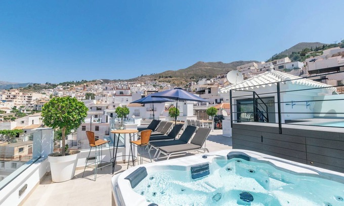 Competa Apartment | Modern Apartment in Cómpeta I with Mountain View, Wi-Fi & Terrace