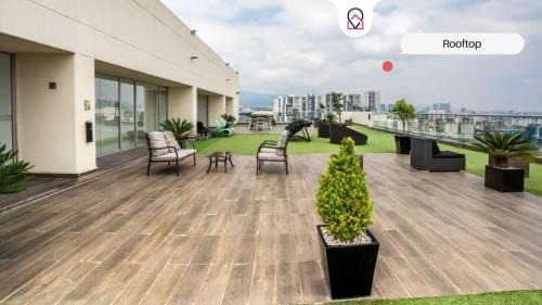 Huixquilucan Apartment | Modern Loft with Gym and Rooftop Interlomas
