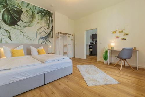 Cottbus Apartment | modernes Apartment - zentral, ruhig, Wlan, Netflix, Küche, Schreibtisch, Parkplatz, Waschtrockner