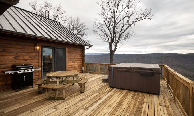 Ferguson Cabin | Mountain Lodge, Spacious Living, Vast Views, Pool Table, Hot Tub, Gas Logs