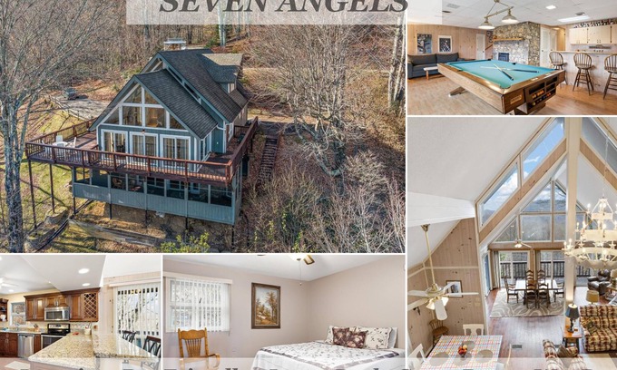 Seven Devils House | Mountain View, Pool Table, Deck, Game Room, Wet Bar