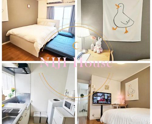 Okubo Apartment | New!편의점10초#신주쿠2분#신오쿠보역5분#12평#최대3명#부엌침실#나리타공항50분#러블리아파트#고급매트리스