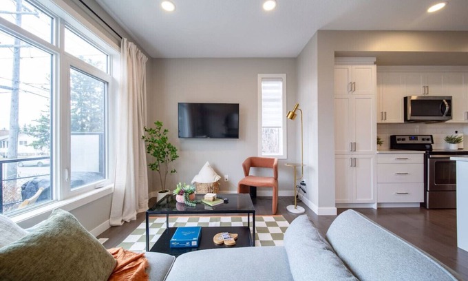 Jasper Place Apartment | NEW! 2 BR w/Ensuites | Garage | Disney+ | Patio