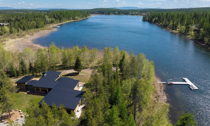 Whitefish House | New! Home on Blanchard Lake w Hot Tub, Sauna and Dock