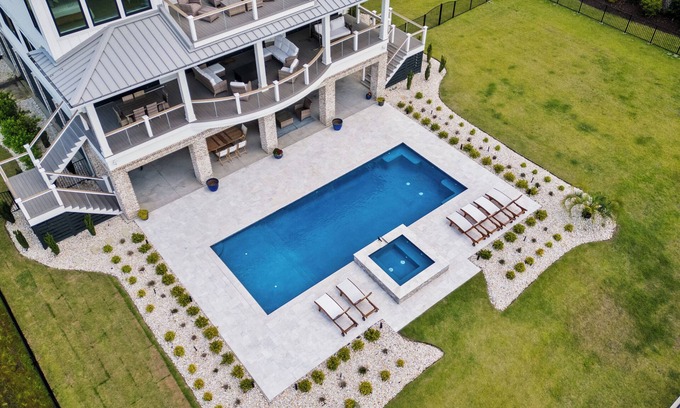 Inlet Harbour House | NEW! Our Point Of View: Luxury Oceanfront w/Pool, Spa & Dock
