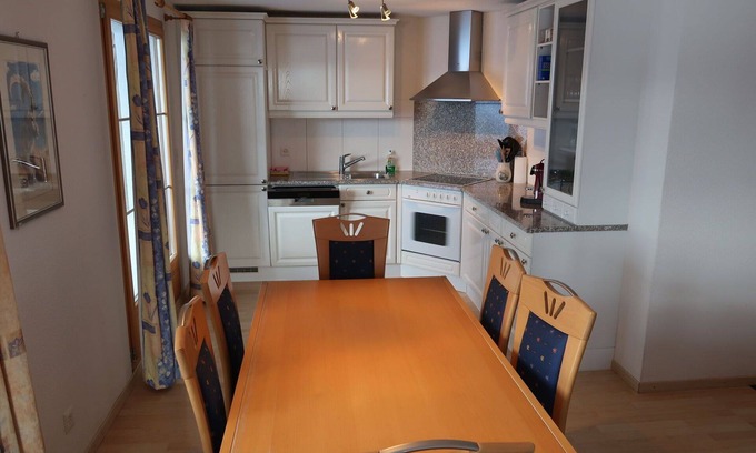 Riom-Parsonz Apartment | Nice apartment for 8 people with WIFI, TV, terrace, pets allowed and panoramic view