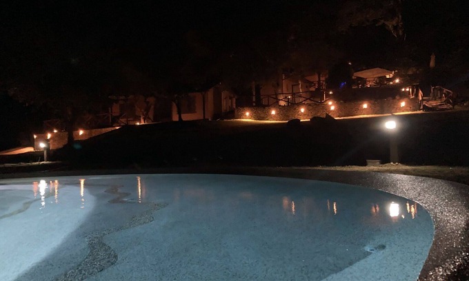 Castagneto Carducci Villa | Nice apartment in villa for 5 guests with pool, WIFI, A/C, patio and pets allowed