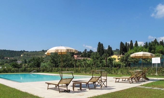 San Michele di Moriano Villa | Nice apartment in villa for 4 people with A/C, pool, WIFI, TV and terrace