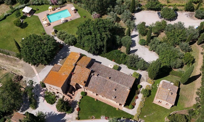 Gambassi Terme Villa | Nice apartment in villa with A/C, WIFI, pool, TV, terrace, panoramic view, close to San Gimignano