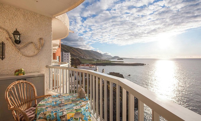 San Marcos Apartment | Ocean Front Studio Apartment “Sarai” with Sea View, Mountain View, Wi-Fi & Terrace