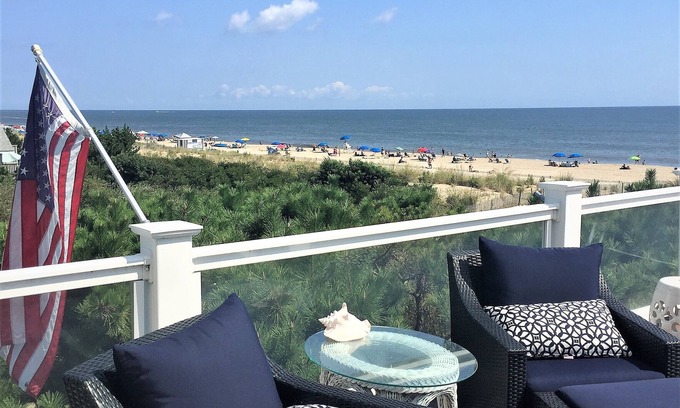 Dewey Beach House | Ocean View Ocean Block House Sleeps 16 Pool Table