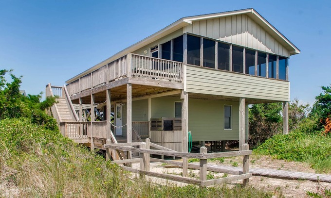 Avon House | Oceanfront Home in Avon w/Easy Beach Access, Grill, and Screened Porch