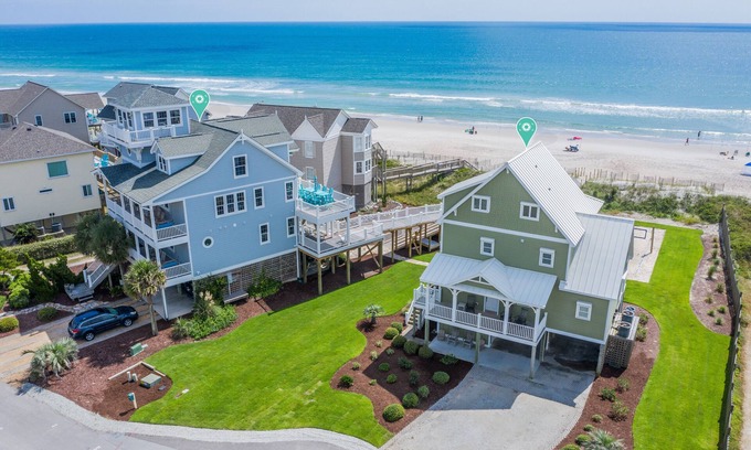 Village of Stump Sound House | OCEANFRONT 5-bdrm Elevator Pool/Tennis Volleyball/Putt-Putt Dogs Welcome!