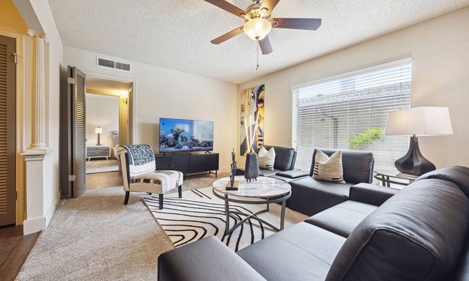 The Galleria Apartment | October Specials Chic Galleria Getaway with Saltwater Pool