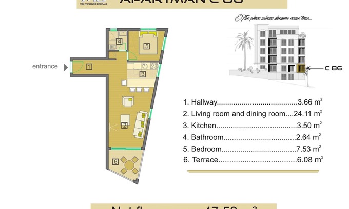 Becici Apartment | One Bedroom with sea view