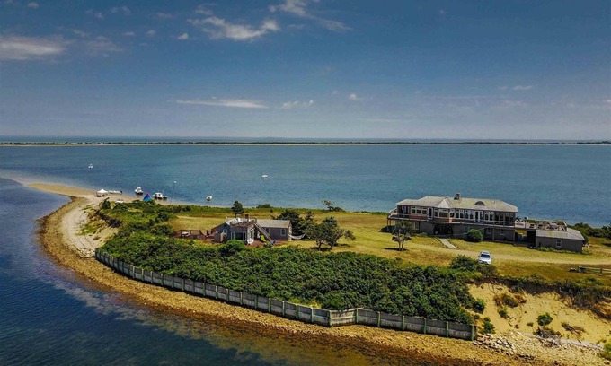 Edgartown House | Outermost Island Compound w Private Beach & 360 Water Views