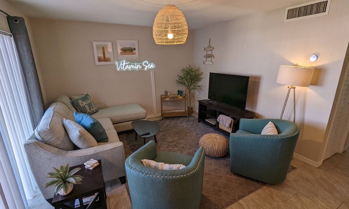 Cocoa Beach Condo | Private Beach Access 2 Bedroom Condo w Heated Pool