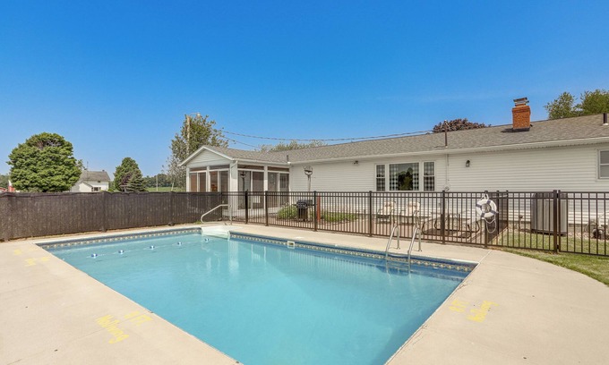 New Haven Huron County House | Quiet Greenwich Home w/Pool + Screened Porch!
